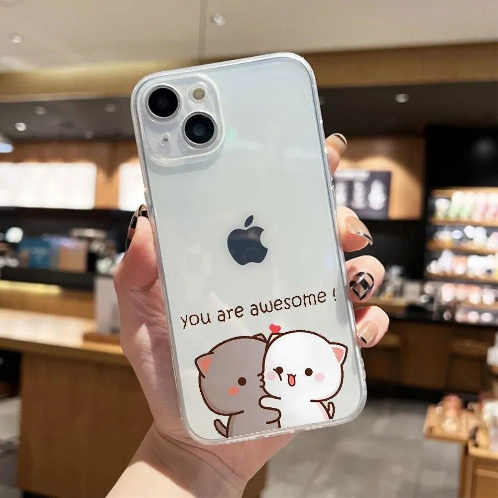 

Прекрасный анимационный телефон для Iphone 13 Max Mini X XR 8 7 12 XS 11 6s Pro 14 Plus 6, мягкий силиконовый чехол for Iphone 14 Plus остановить