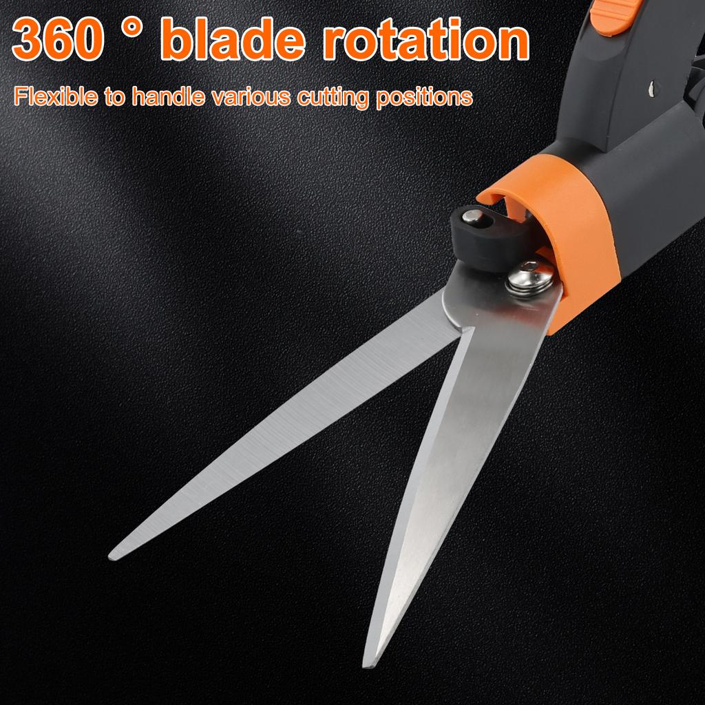 Gardening Grass Scissors Ultra-Sharp Grass Shears with 360 Degree Steel Handheld Lawn Scissors Multifunction Gardening Shears