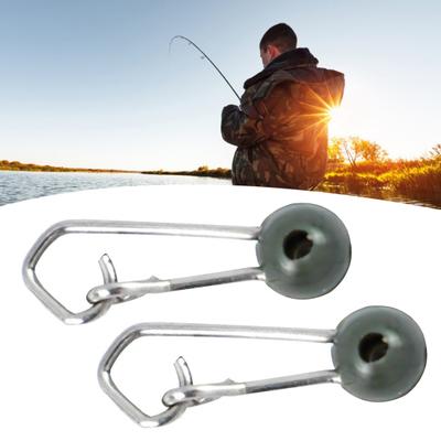20 Stück Angelschnur Blei-Stopper-Karabiner Angelclips Kleines Mini-Design Leicht zu tragen Süßwasser Edelstahl-Karabiner Angelausrüstung