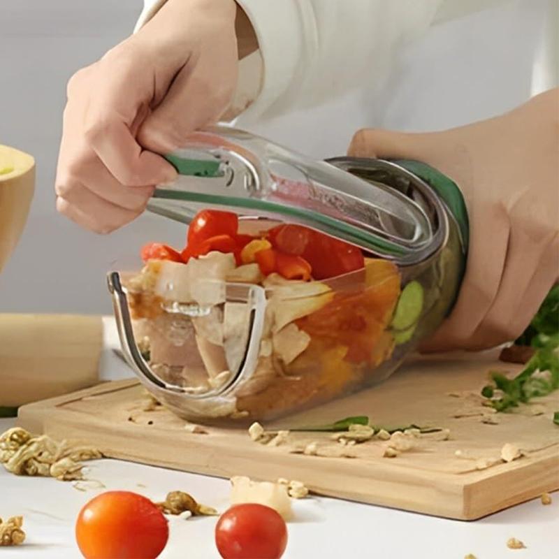 Salad Jar,Mason Jar Salad Container With Side Opening, Dressing Bowl, Sauce Compartments, Microwave-Safe, Freezer And Dishwasher