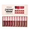 TVLV 10-Piece Matte Velvet Lip Gloss Set - Waterproof & Sweatproof