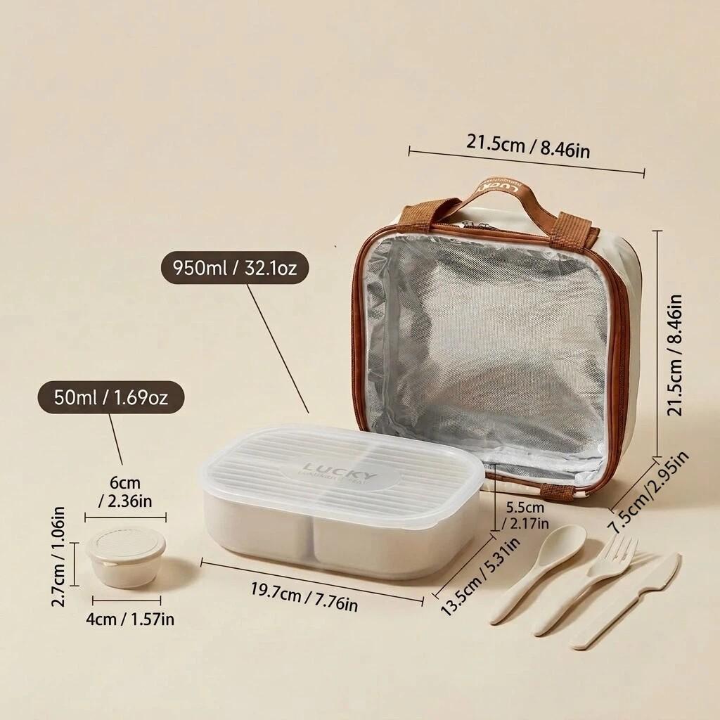 Cute Kids Bento Lunch Box Set Detachable 3 Compartment Plastic Meal Prep Food Storage Containers Microwavable Portable Snack Box