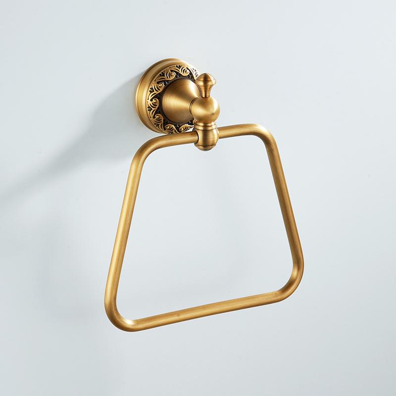 ELLEN Bathroom Towel Ring Antique Bronze Wall Mounted Brass Bath Towel Holder EL4080T