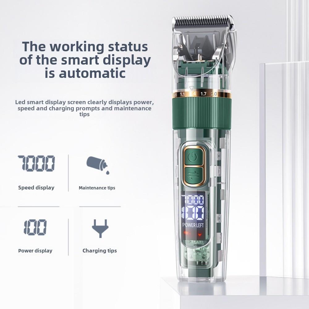 Digital Display Haircut Electric Push and Cut Hair Artifact Oil Head Fader Charging Haircut Push and Cut