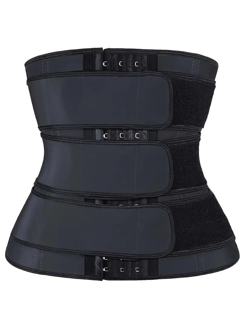 

Корсет-тренажер для похудения с тройным усилением и эффектом сауны XL чёрный