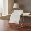 Acrylic and Metal Magazine Rack Transparent Freestanding Desktop Book Holder Sturdy