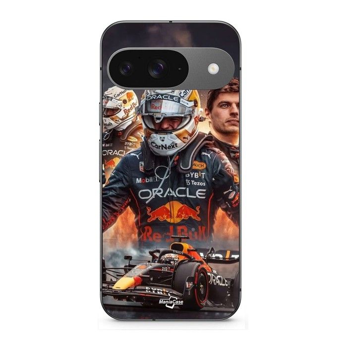 Coque pour Google Pixel 9 Max Verstappen F1 art wallpaper noir