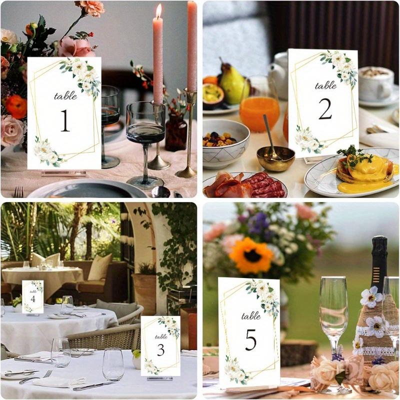 25pcs Geometry Flower 1-25 Double-sided Table Card Wedding Banquet Event Decoration Seats, For Weddings Bridal Showers Birthdays