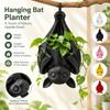 3D Printed Upside Down Bat Hanging Planter Plastic Animal Succulent Planter Halloween Party