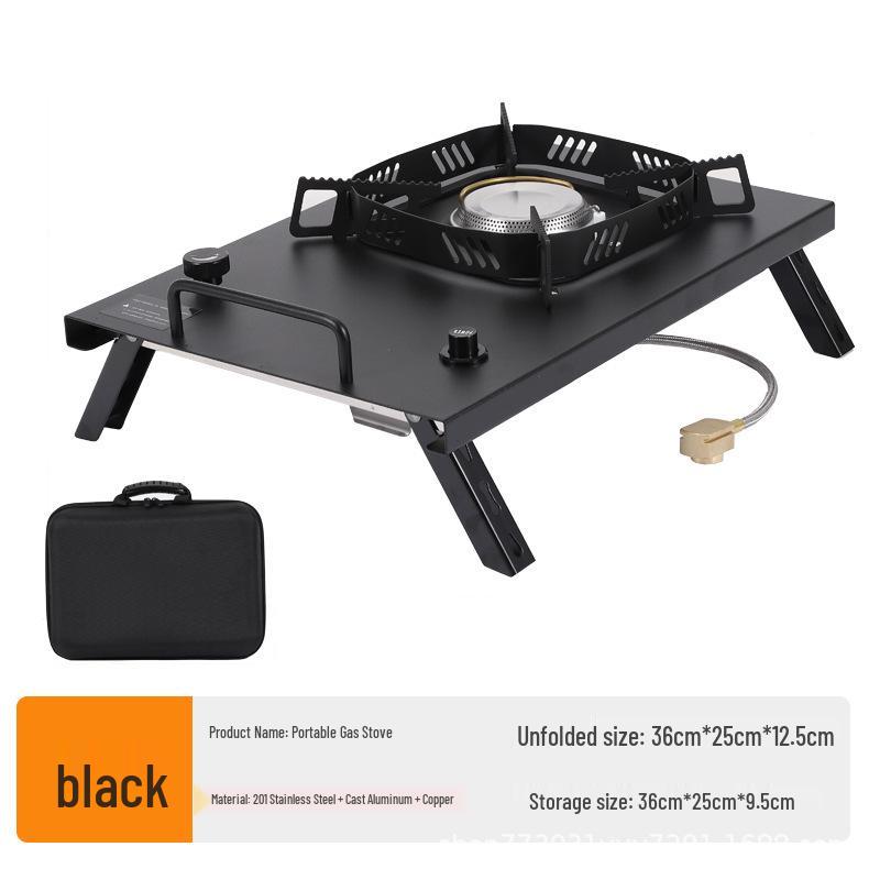 Портативная ветрозащитная газовая плитка: Складной уличный гриль-барбекю и походная горелка