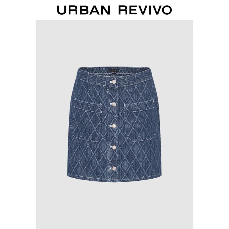 UR Women s Retro Diamond Denim Mini Skirt XS