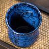 Heat-Resistant Glazed Ceramic Coffee Mug Gradient Color Semi-enclosed Handle Hand Warmer Cup Large Capacity Kiln Cup Gift