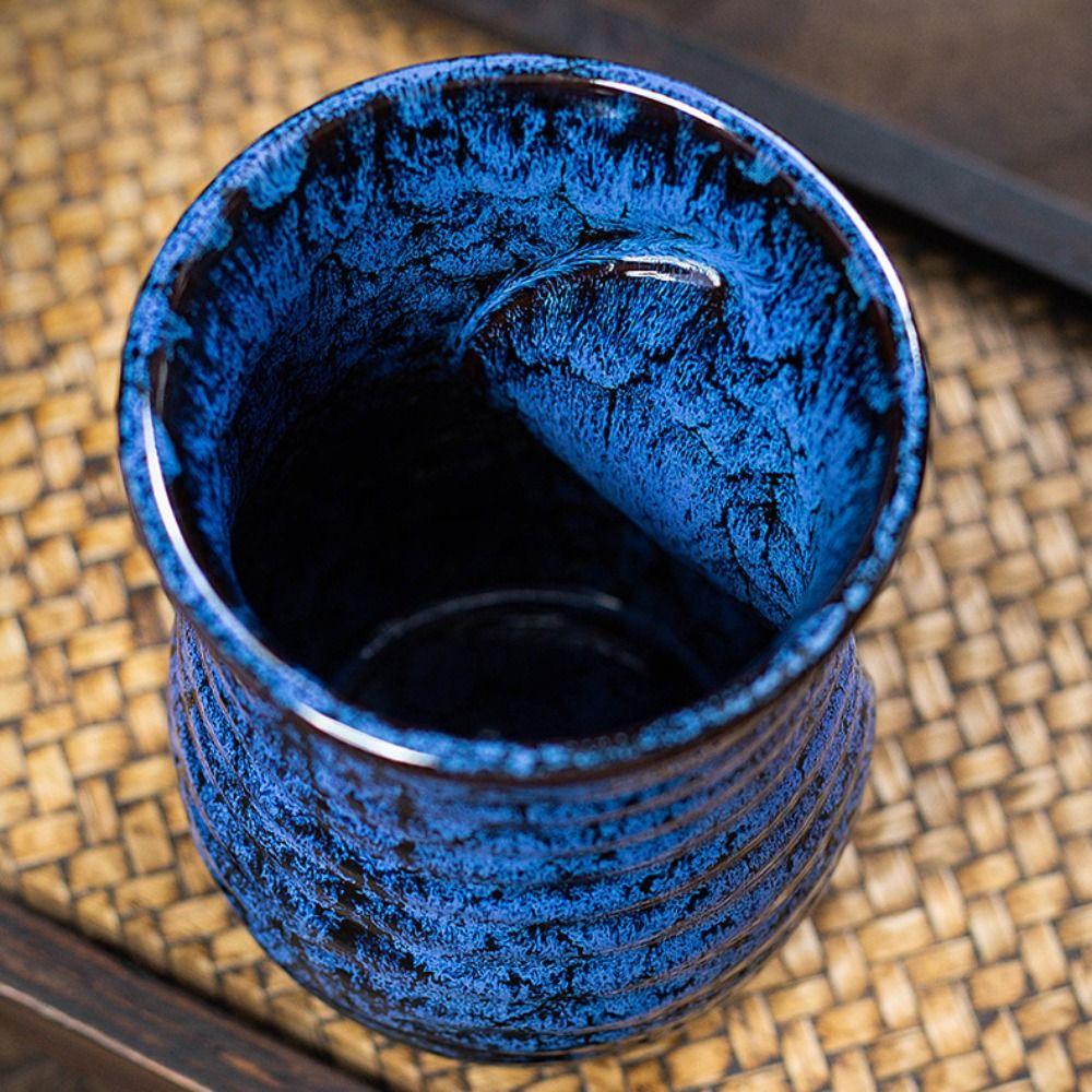 Hitzebeständige glasierte Keramiktasse Kaffeetasse Farbverlauf Ofenbecher Wasserbecher Teetasse Geschenk