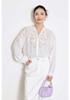 Nanyou 2026 Spring French Style Lace Embroidered Loose Shirt
