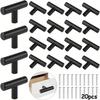 20pcs Single-Hole Black Cabinet Knobs And Handles, Suitable for Drawers And Cabinets in Kitchens And Bathrooms
