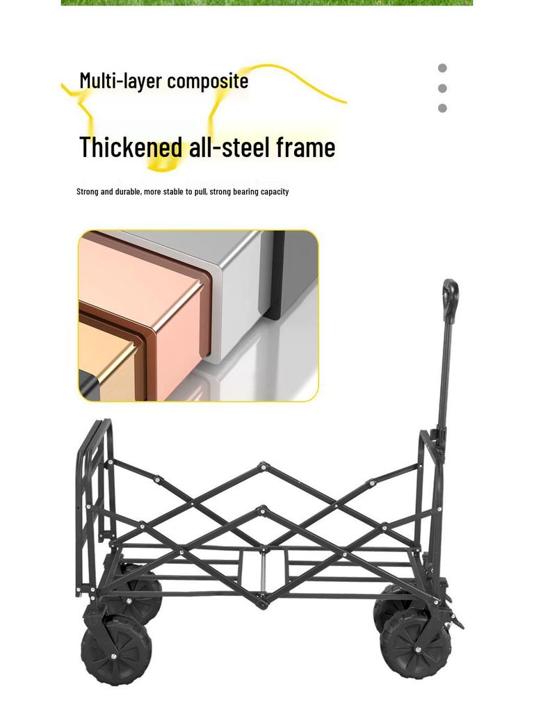 Tragbarer Outdoor Faltbarer Campingwagen für Auto, Picknick und Express-Nutzung