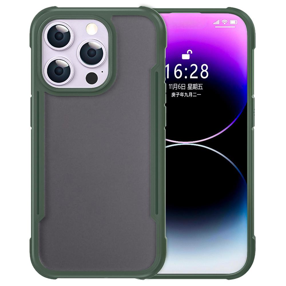 

For iPhone 16 Pro Case PC+TPU Drop-Proof Skin-Touch Phone Back Cover Green