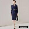 Aishangchen Navy Blue Professional Suit – Elegant Style for Hotel Reception & Sales Department