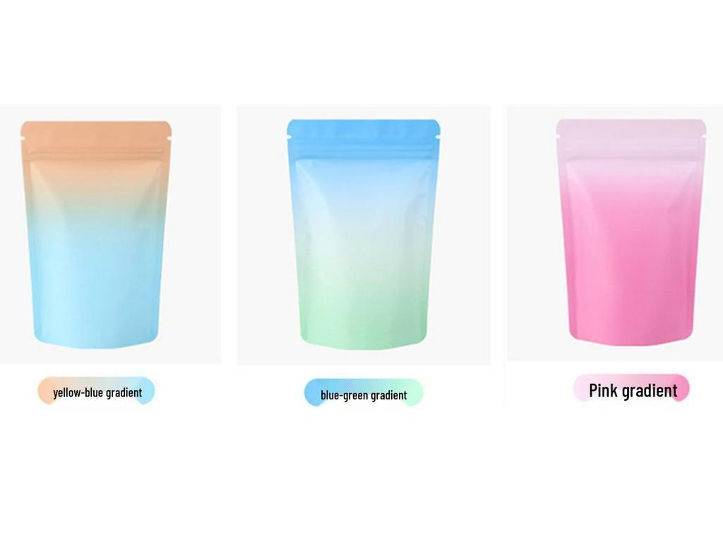 Matte Frosted Aluminum Foil Zipper Bag with Custom Logo for Medicine Powder Packaging