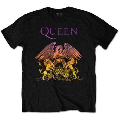 Queen Crest Black Classic Rock Band Bohemian Rhapsody Freddie Unisex T-shirt