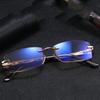 Diamond Frameless Mens Reading Glasses Fashion Trendy 0 75 1 25 1 5 2 00 1 75 TO 4 with Case