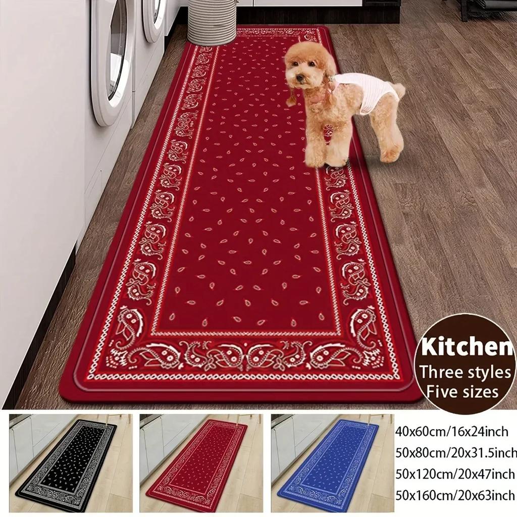 1 STK Blumen Willkommen Muster Fußmatten Küchenteppiche Rutschfest Pop Design Badezimmerteppiche Badematte Teppich für Zuhause Spüle Wäsche Dekor