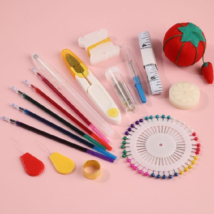100 Color Craft Thread Set Including Bamboos Hoop Knitting Tool for Creative Activity