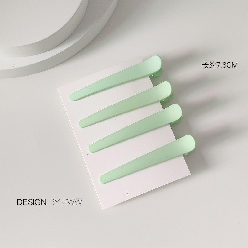 4Pcs/Set 7.8cm Barrettes Matte Solid Plastic Duckbill Hair Clips Hairpin No Trace Bangs Headwear Hair Accessories Women Girls