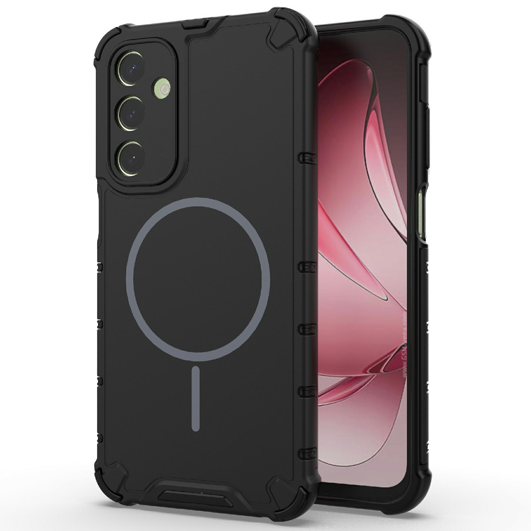 

Для Samsung Galaxy A25 5G (Глобальний) (161.0мм) Магнітний чохол Розсіювання тепла Ударостійкий TPU+PC Задня кришка для телефону Black