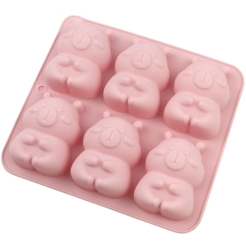 Kapibara Ice Tray Silicone Mold Diy Chocolate Biscuit Mold Baking Tool Candy Mold Gift