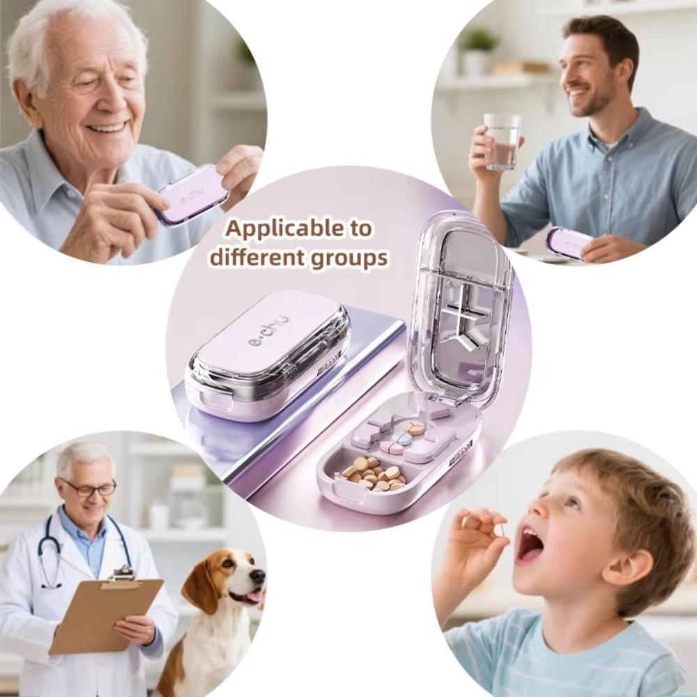 Potravinářský krabička na řezání pilulek Nastavitelná krabička na uskladnění pilulek Cestovní držák na léky