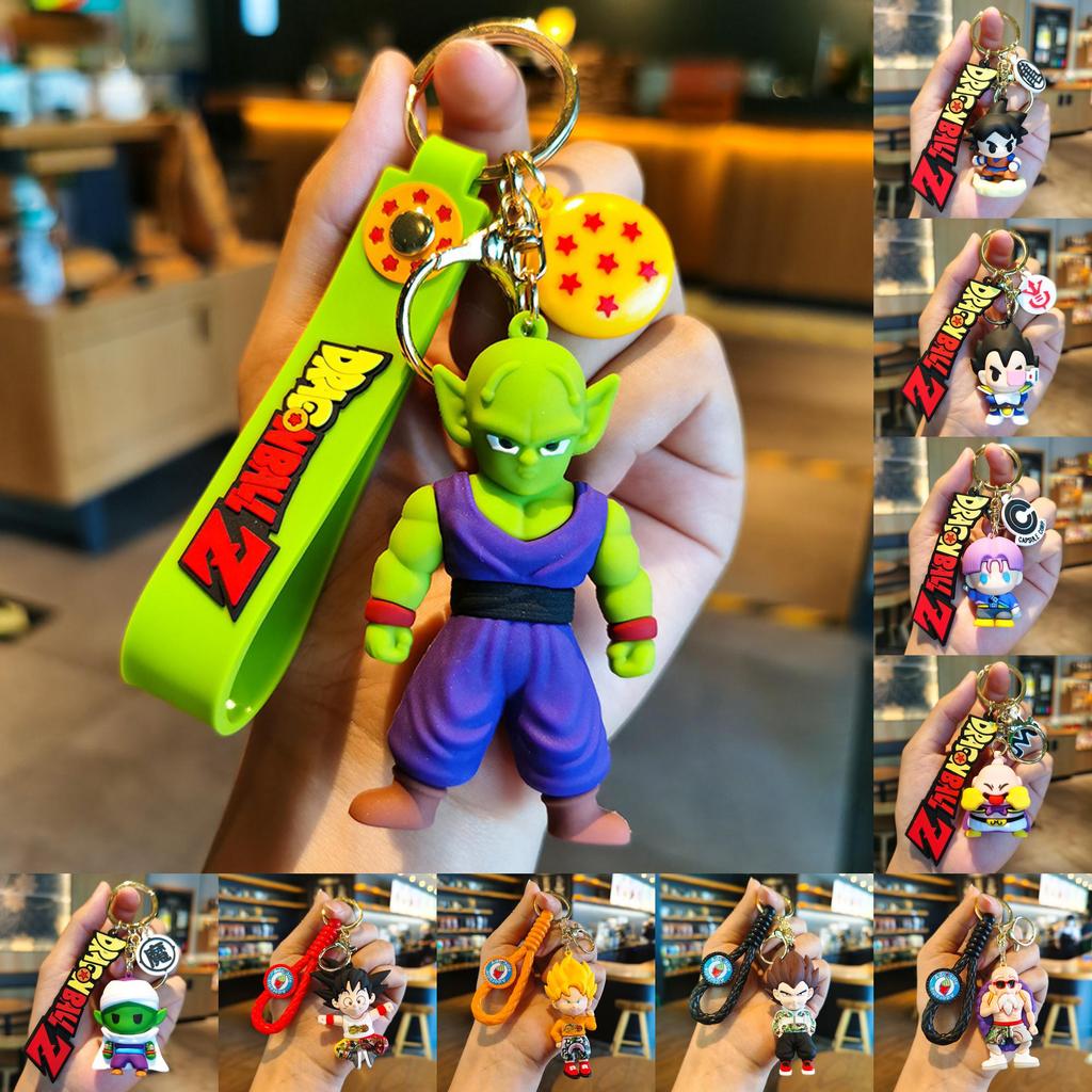 Adorable Dragon Ball Keychain Goku Pvc Figurine Cute Anime Car Pendant Gift