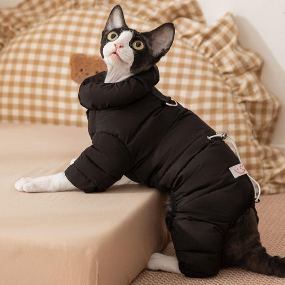 Padded Cotton Dog Jumpsuit Four Legs Design Cotton-padded Jacket Winter Dog Jacket  Cold Weather
