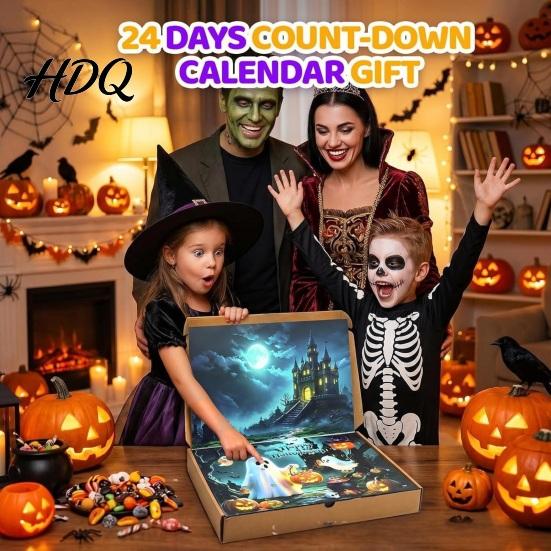 Kids Halloween Toys 2026 Ghost Advent Calendar 24 Day Countdown Figurine Set Gift Collectible Glow in Dark Toy for Kids Party Favor Favors Gifts