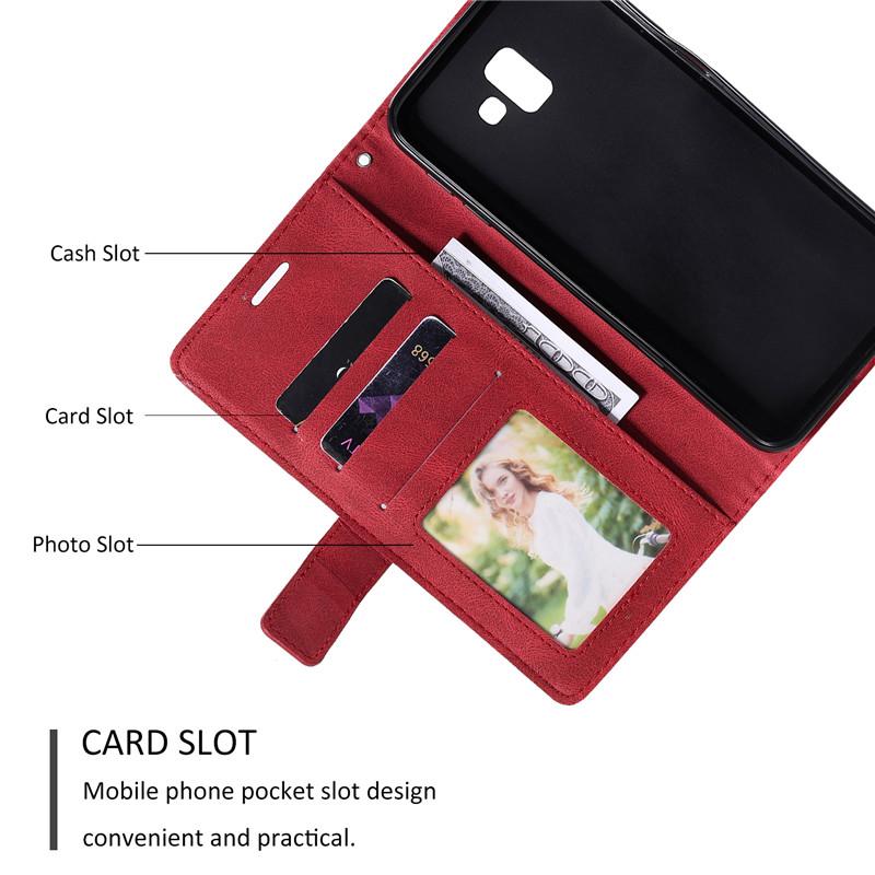 For Samsung J4 J6 Plus Case Flip Magnetic Leather Cover For Samsung Galaxy J3 J5 J7 J8 2018 2017 Prime Wallet Stand Phone Cases