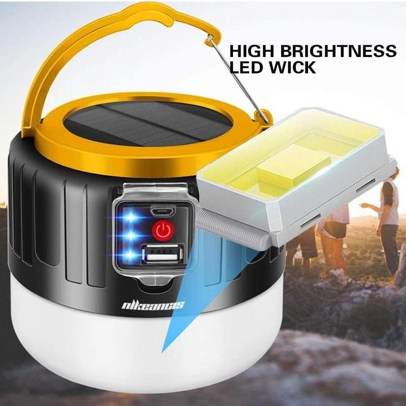 Ready Stock 400W Solar Charging Light Night Market Light Mobile Power Bank Outdoor Camping Lamp Emergency Light