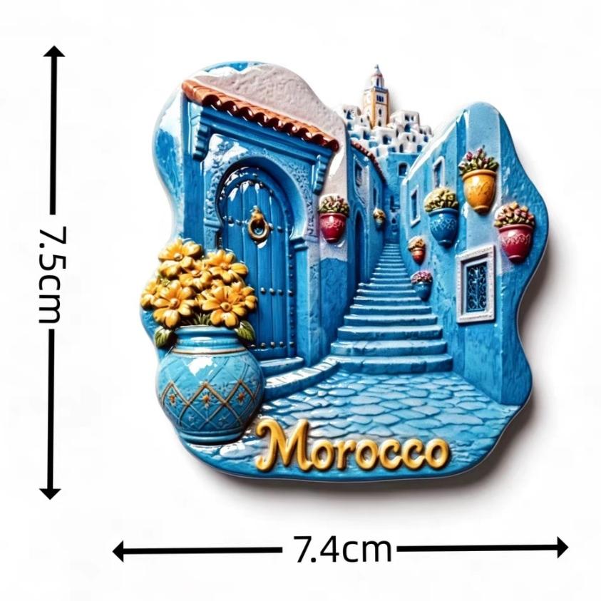 Africa Morocco 3D Fridge Sticker Magnets Tourism Souvenir Refrigerator Magnets Sticker Home Kitchen Decor