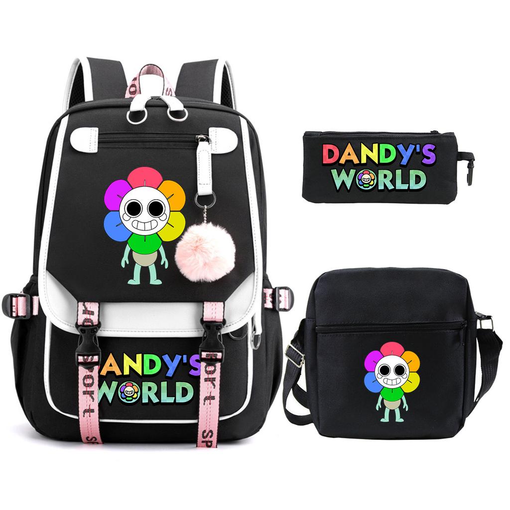 Dandy's World School Trend Children's Backpack Set Large Capacity Primary and Secondary School Student Leisure Bag