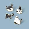 Animal Cartoon Cat Brooch Girls Cute Jewelry Pins For Backpack Women Clothes Accessories
