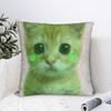 Pillow Cover Green Alien Cat Meme  Funny Pillow Case For Living Room Sofa Pillowcases