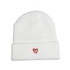 1pcs Men's Women's New Designer Little Heart Love Embroidered Knitted Hat Unisex Warm Caps Black White