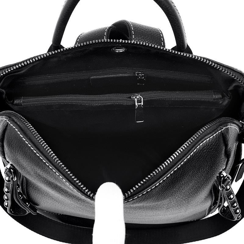 Leather backpack women's bag new trendy fashion casual large capacity first layer cowhide backpack