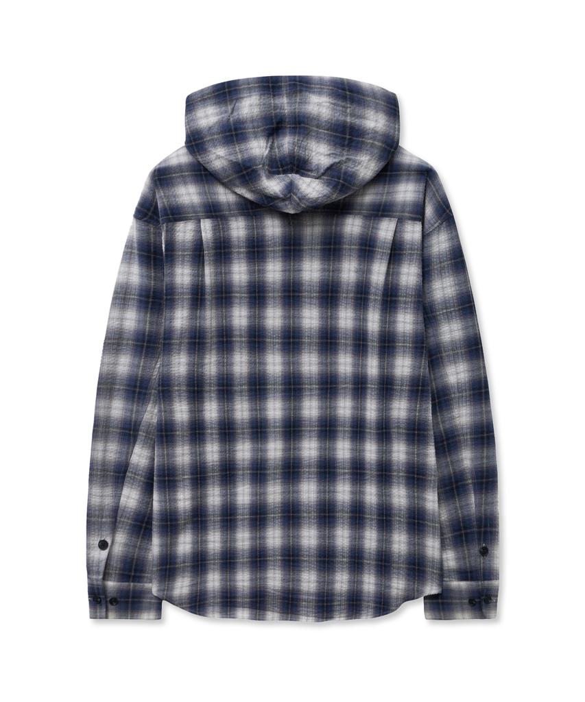 IDWS Hooded Checkered Shirt Blue