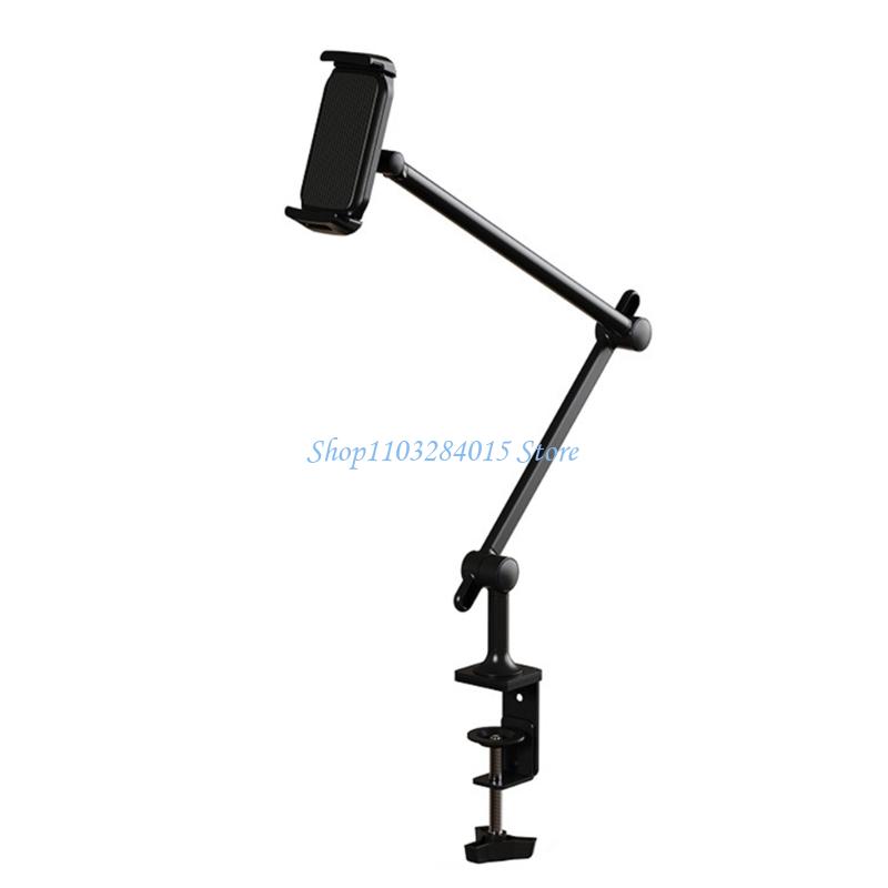 Height Adjustable Tablets Holder with Ball Joint Swivels Universal Desk Mount for 4.7-12.9Inch Devices Metal Base