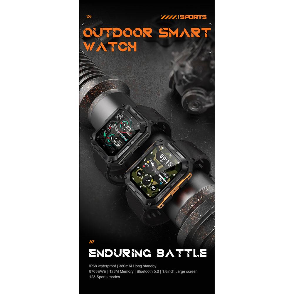 C20pro Men Smart Watch Bluetooth-compatible Call 1.83 Inch Hd Screen Ip68 Waterproof Sports Smartwatch