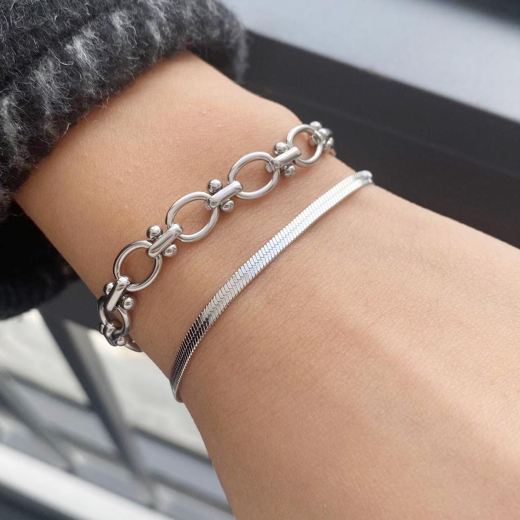 Stainless Steel Bangle Adjustable Wristband Lightweight Comfortable Bracelet Accessory For Casual Or Formal Wear