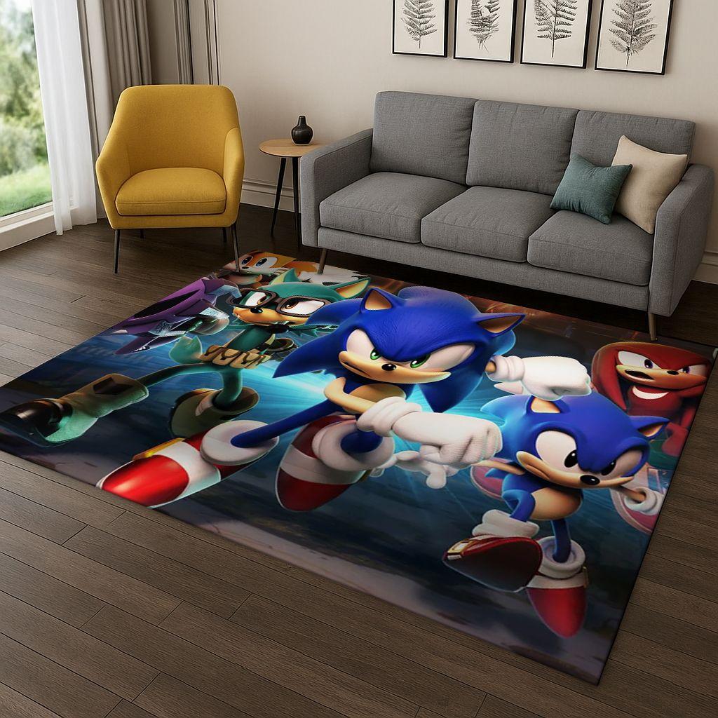 

Класичний килим-килимок з мультяшним їжачком S-Sonic для спальні, вітальні, дивана, домашнього декору, дитячої зони, протиковзкий килимок для підлоги, подарунок 120x160cm