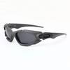 Occhiali da sole polarizzati con montatura dorata stile europeo e americano X Metal occhiali da sole sportivi da esterno futuristici per ciclismo 8001