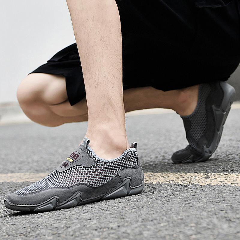Plus Size Summer Men Breather Mesh Casual Shoes Men Loafers Comfortable Driving Shoes Moccasins Man Flats Shoes