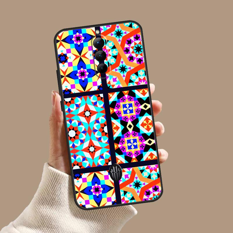 Moroccan Mosai Tile Pattern Case For ZTE Nubia Red Magic 11 9S 8S 8 9 10 10S Pro Plus 6 7 6S 7S Pro 5G 6R 10 Air Cover